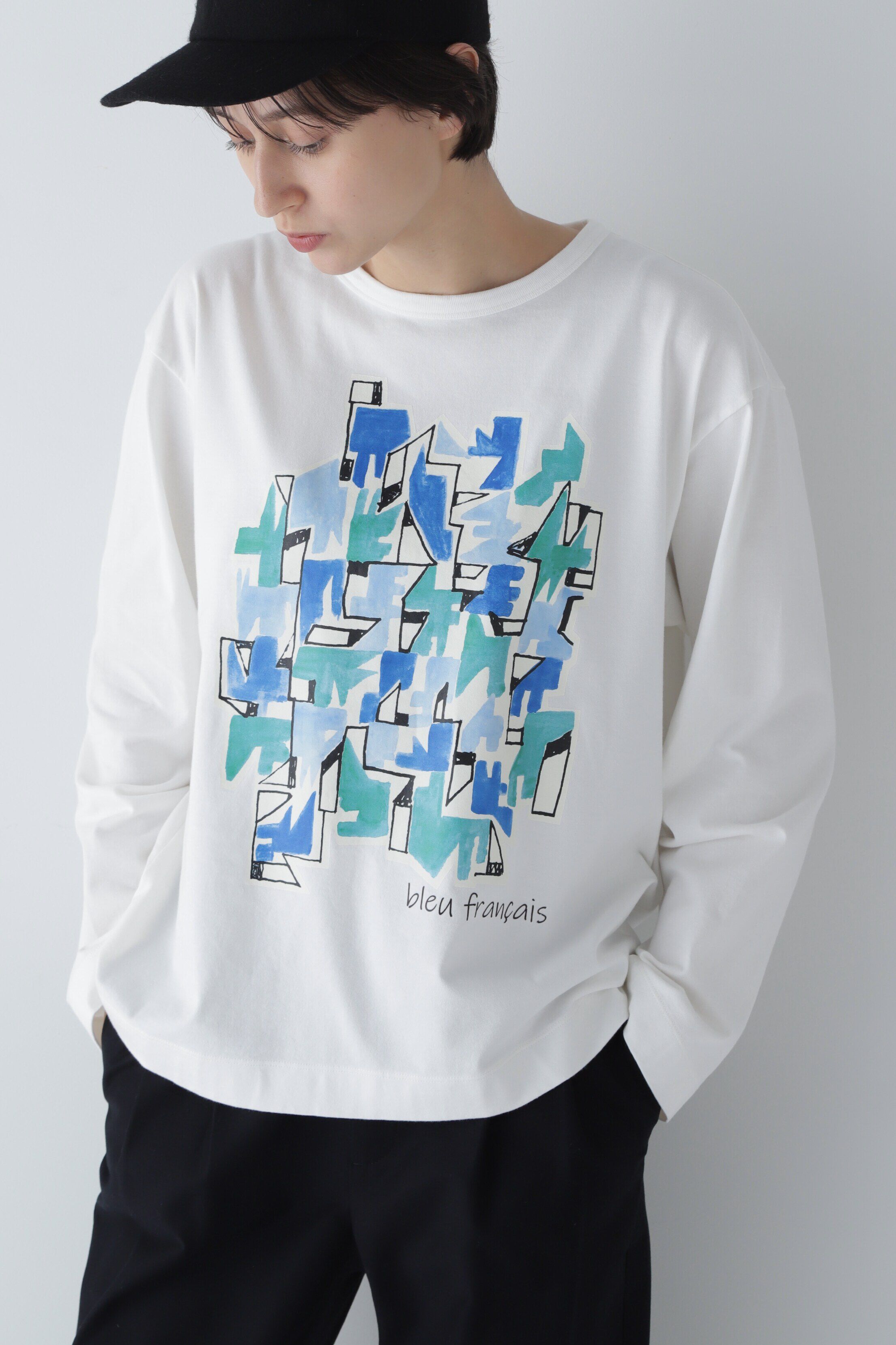  「◆アートプリントＴシャツ」|Tシャツ・カットソー|ブルー系3