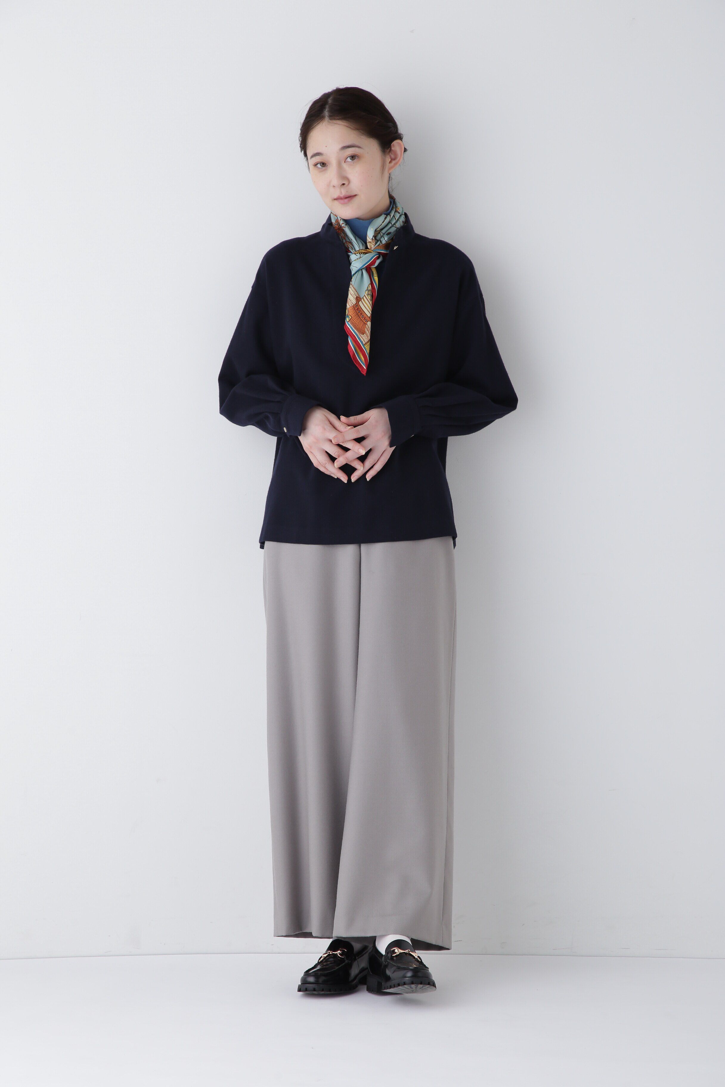  「◆セミ梳毛ツイルブラウス」|シャツ・ブラウス|