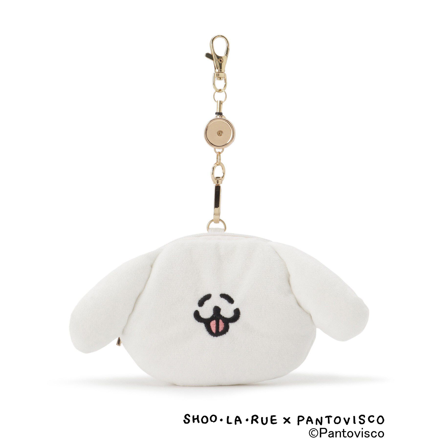 SHOO･LA･RUE「【パントビスコ／ぺろち】ぺろち 立体顔型パスケース」|その他|ホワイト(001)