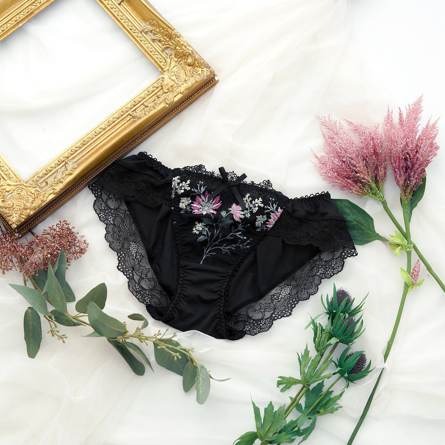 Risa Magli「フレデリカ ノーマルショーツ」|インナー|ブラック(019)