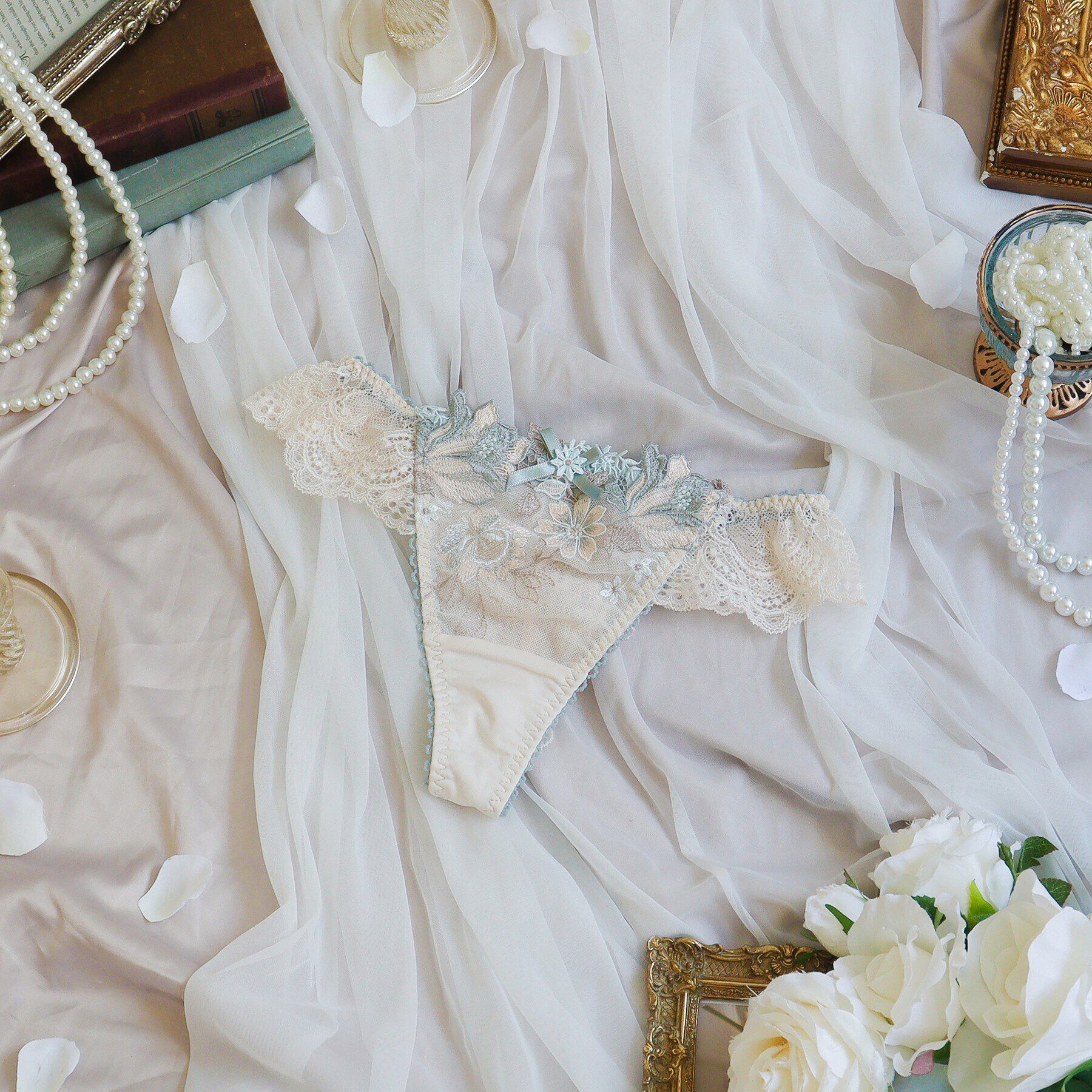 Risa Magli「アデラ Tバックショーツ」|インナー|ミント(021)