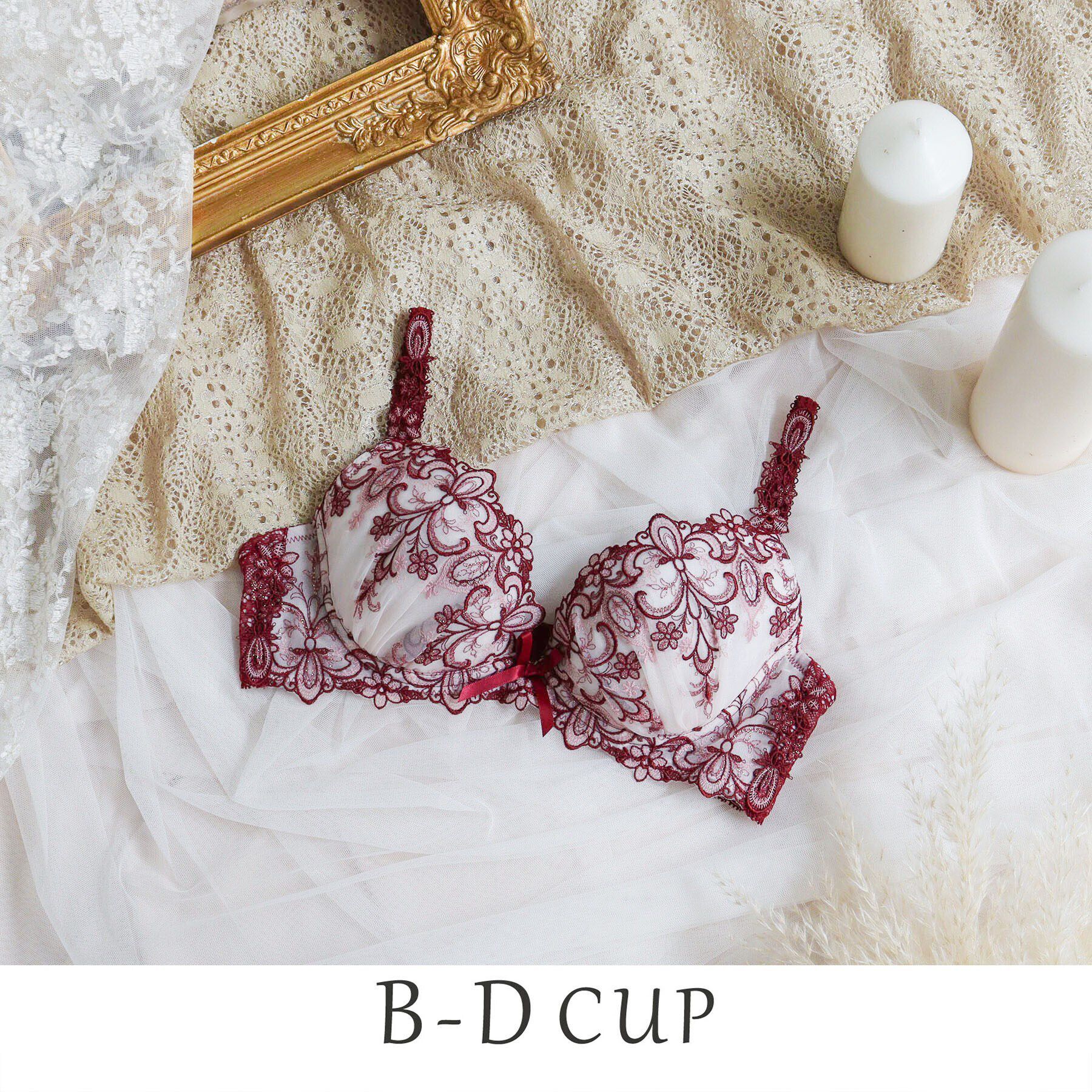 Risa Magli「スカイラー ブラジャー（B-D）＜V Make Type＞」|インナー|ボルドー(064)