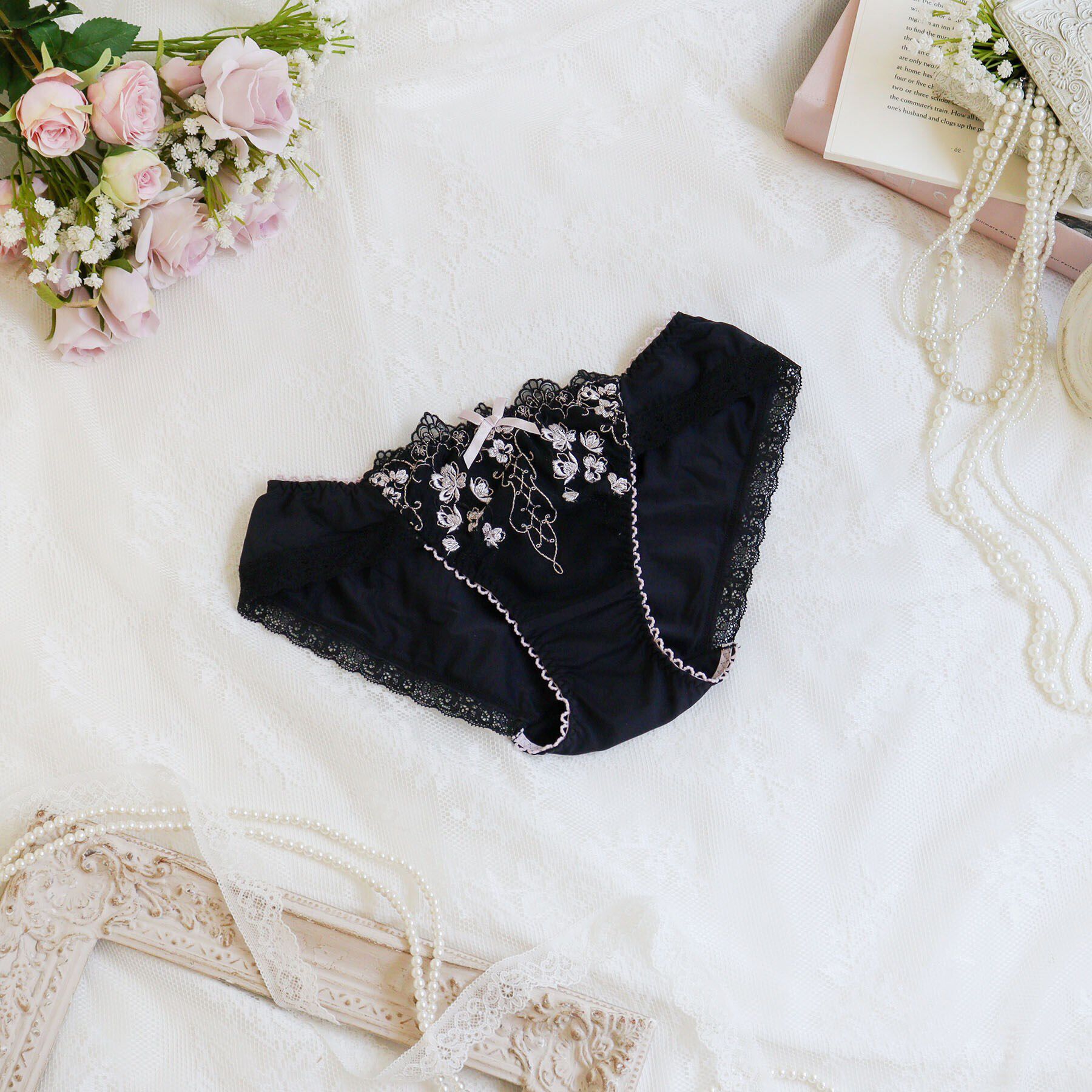 Risa Magli「カイリー ノーマルショーツ」|インナー|ブラック(019)