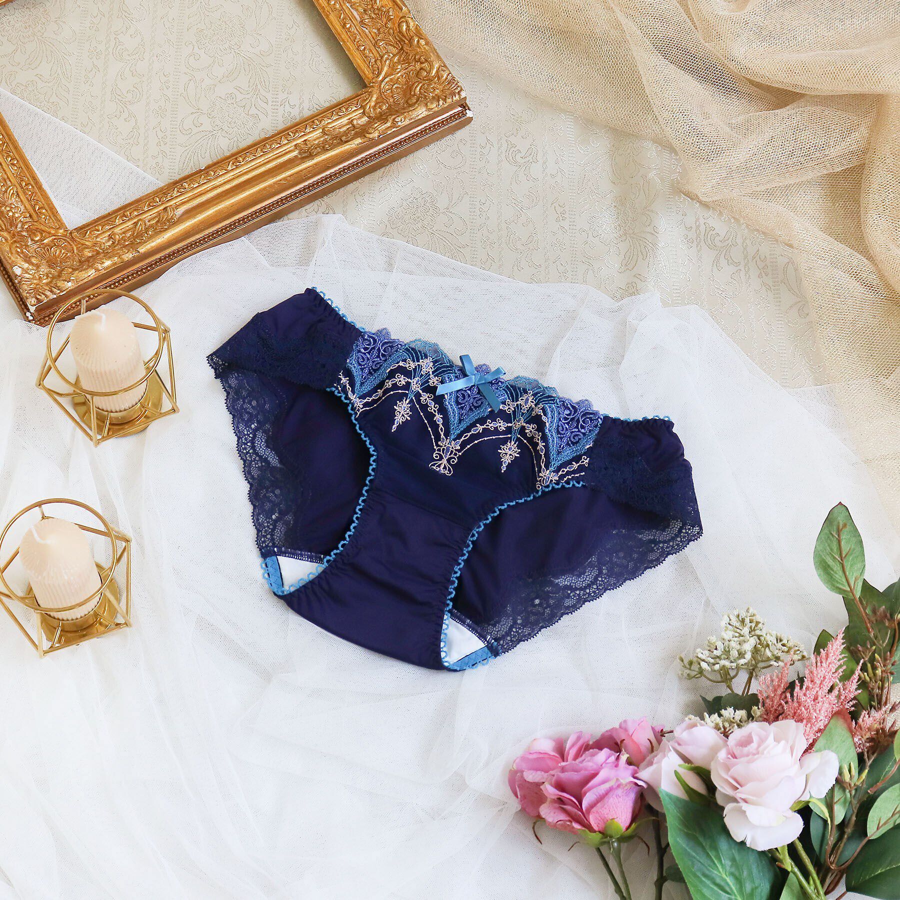 Risa Magli「シェール サニタリーショーツ」|インナー|ネイビー(094)