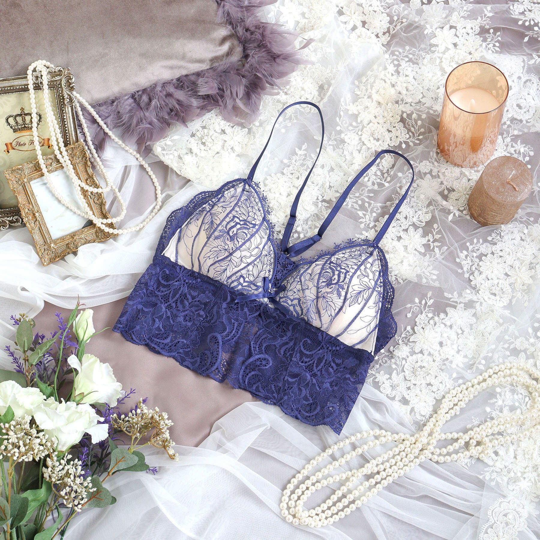 Risa Magli「ジョセリン ブラレット」|インナー|ブルー(092)