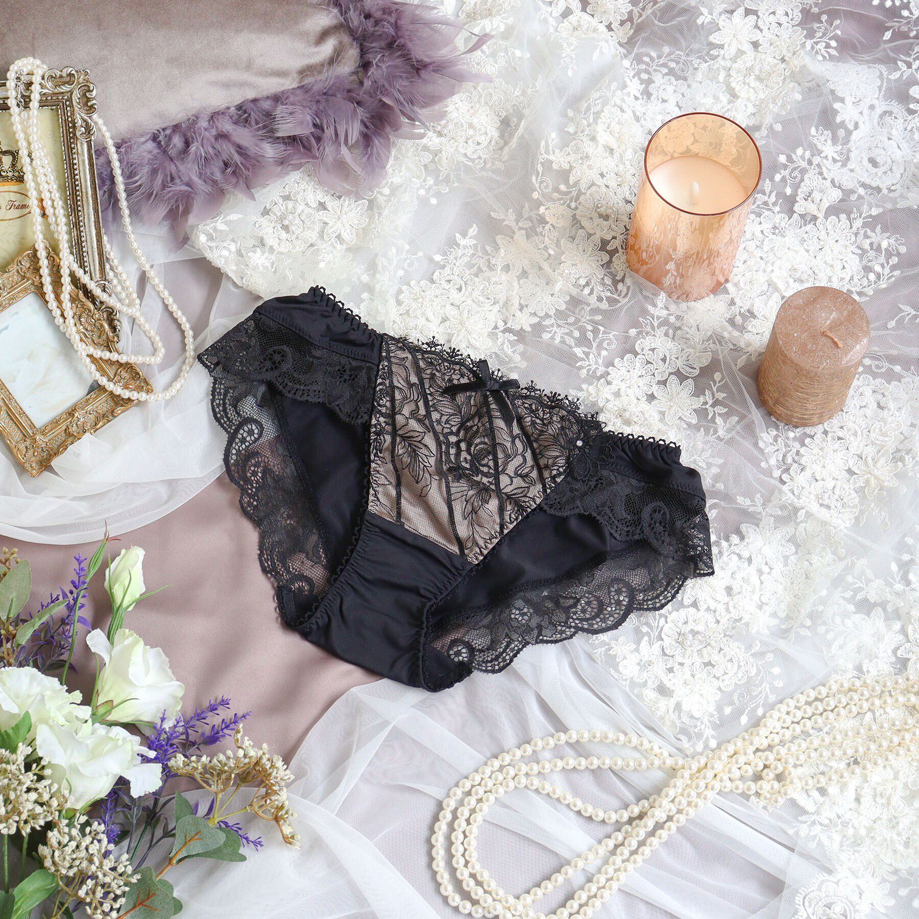 Risa Magli「ジョセリン ノーマルショーツ」|インナー|ブラック(019)