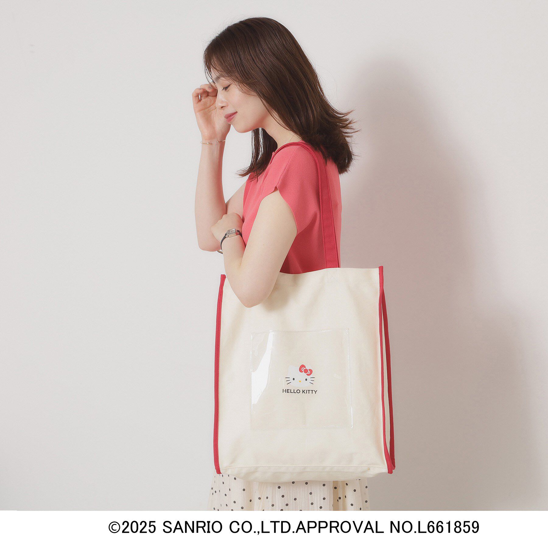 ITS&rsquo;DEMO「＜サンリオキャラクターズ＞クリアポケットトート【A4対応】」|トートバッグ|