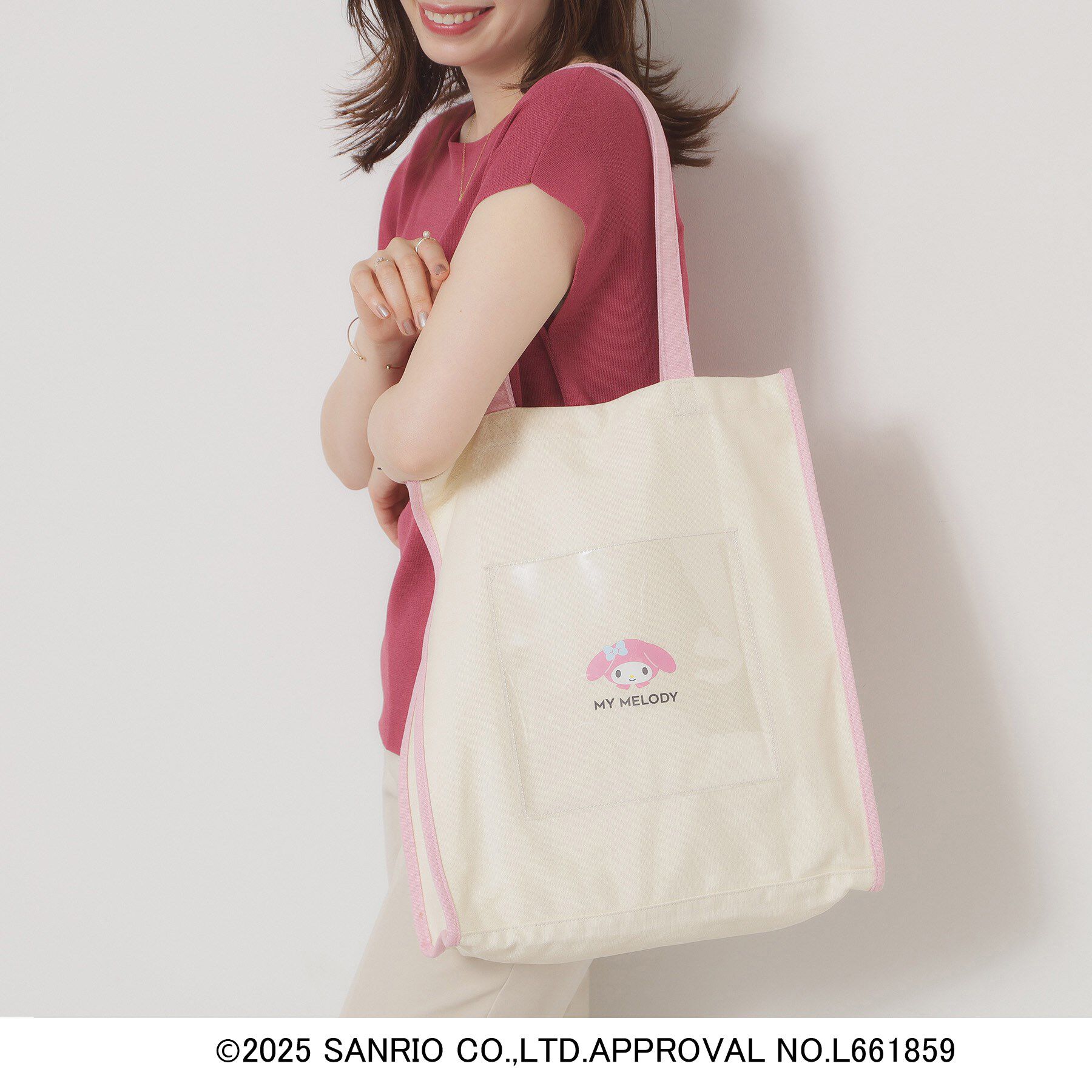 ITS&rsquo;DEMO「＜サンリオキャラクターズ＞クリアポケットトート【A4対応】」|トートバッグ|マイメロディ(072