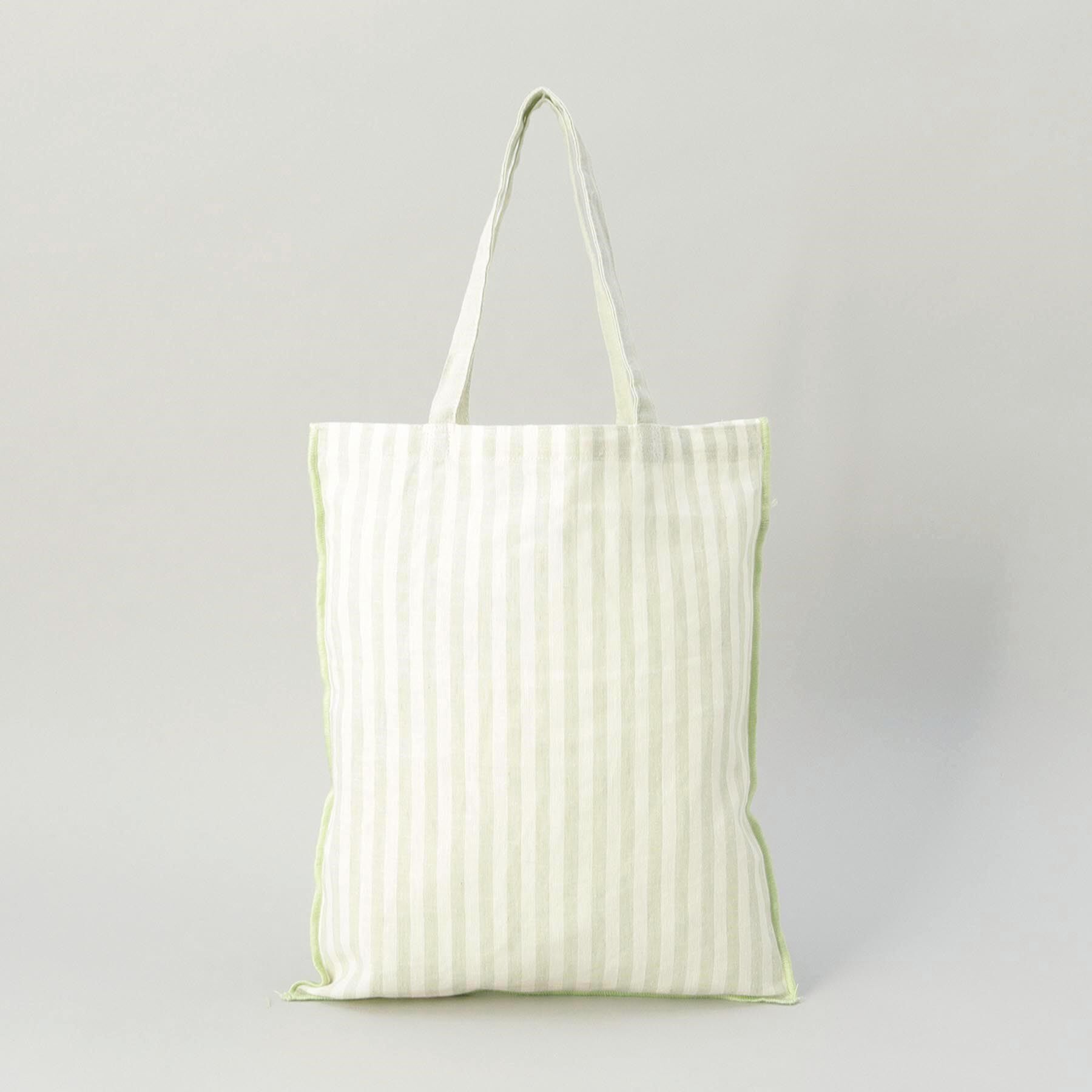 212 KITCHEN STORE「ブロックストライプ リネンコットン エコバッグ LGR ＜212Kオリジナル ＞」|その他|