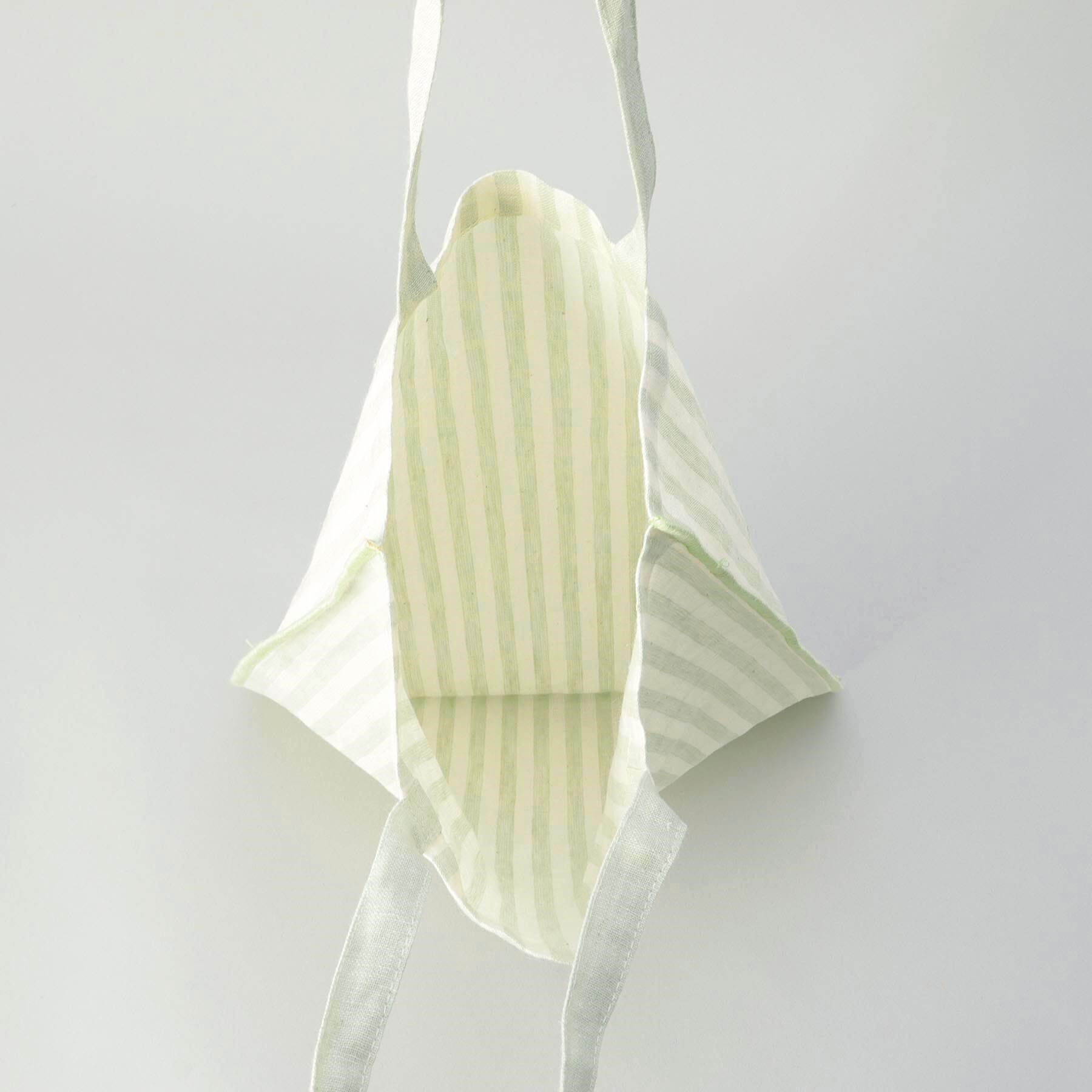 212 KITCHEN STORE「ブロックストライプ リネンコットン エコバッグ LGR ＜212Kオリジナル ＞」|その他|