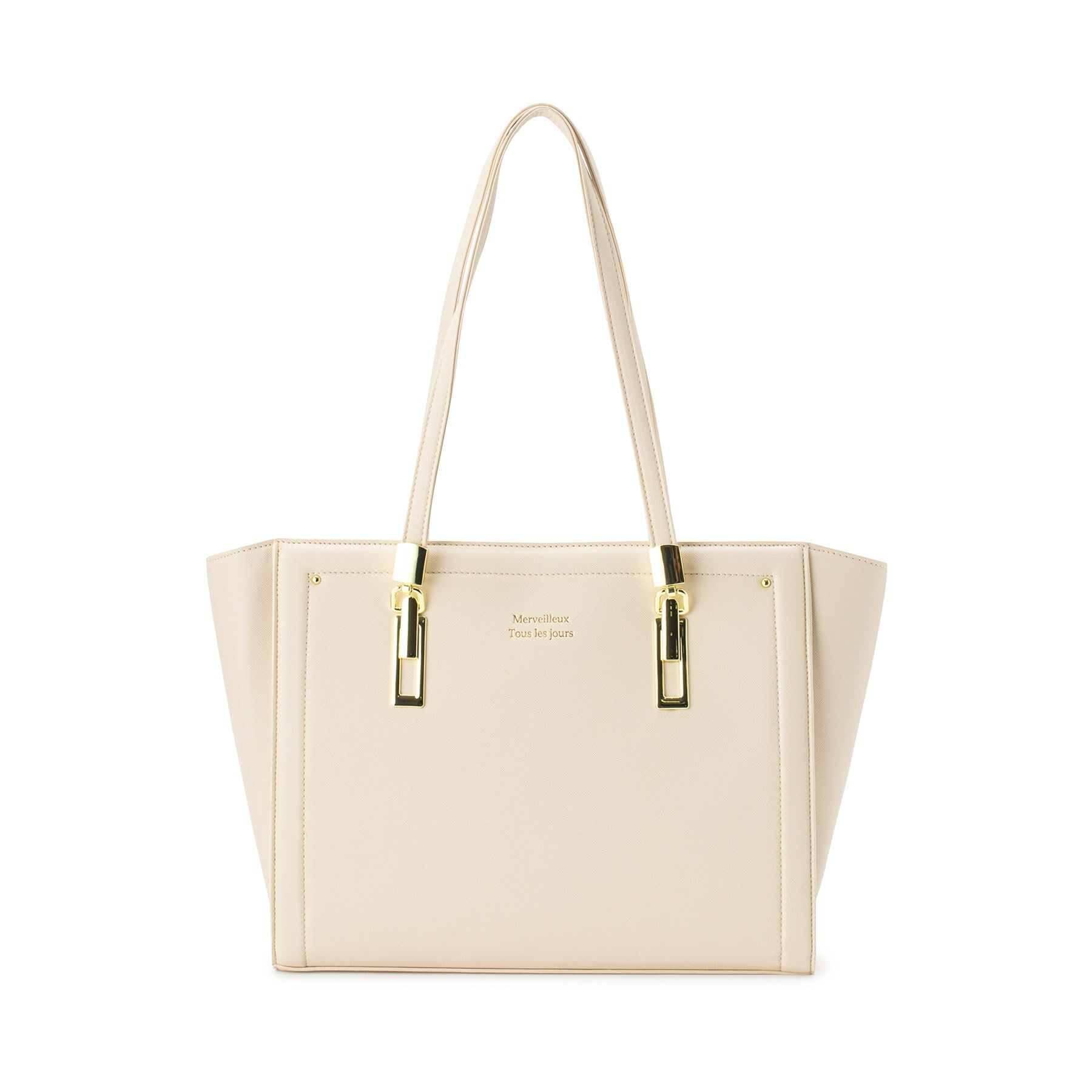 Ober Tashe「【新生活・新学期】ロゴ型押し3層トート」|トートバッグ|アイボリー(004)