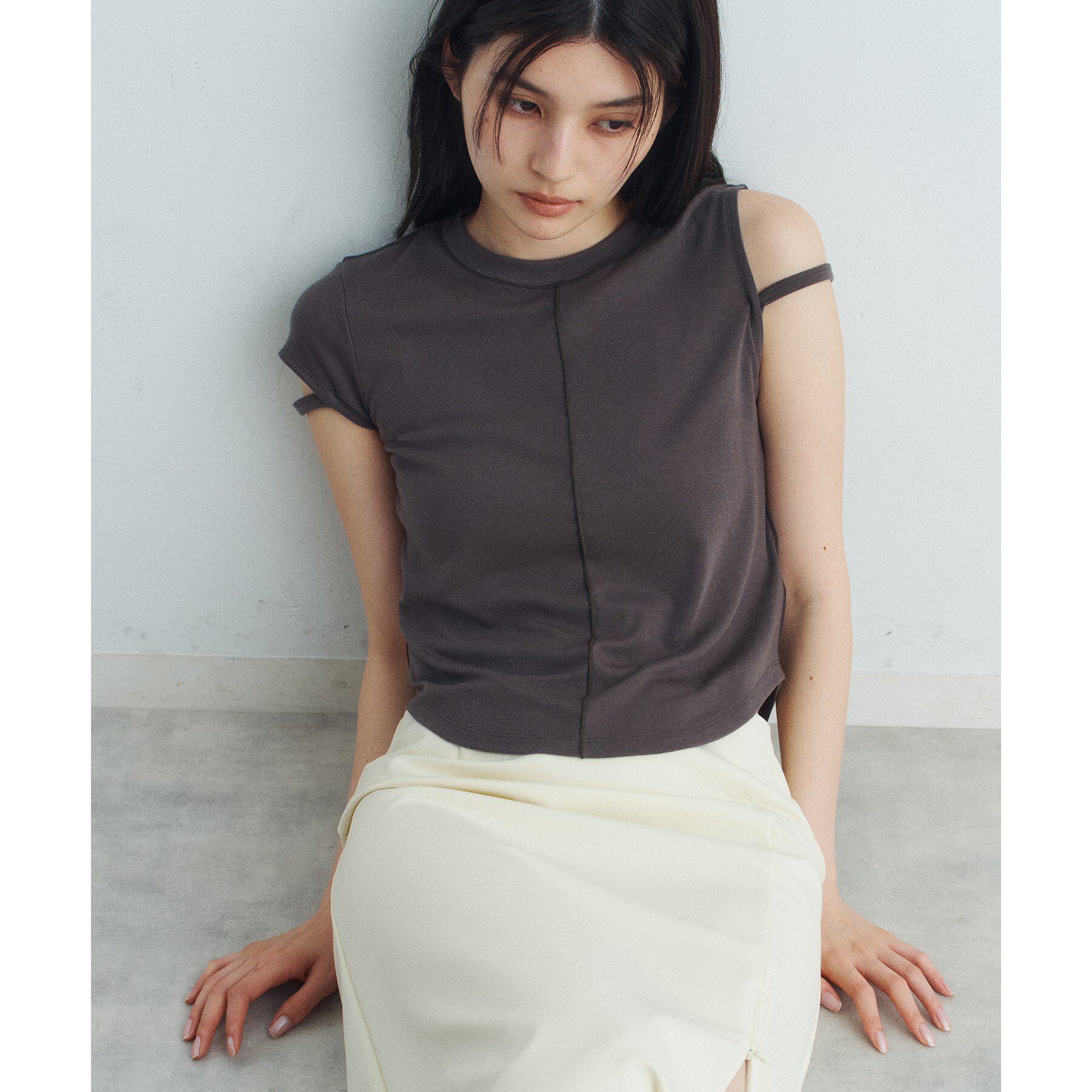 CODE A「compact edge tee」|Tシャツ・カットソー|チャコールグレー(0