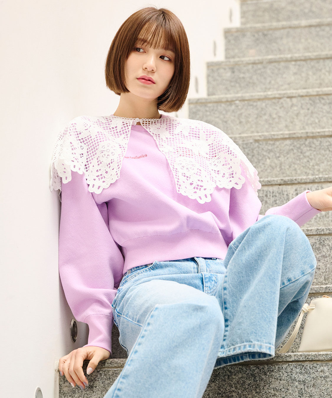 COCO DEAL「刺繍ロゴスウェットニット」|ニット・セーター|