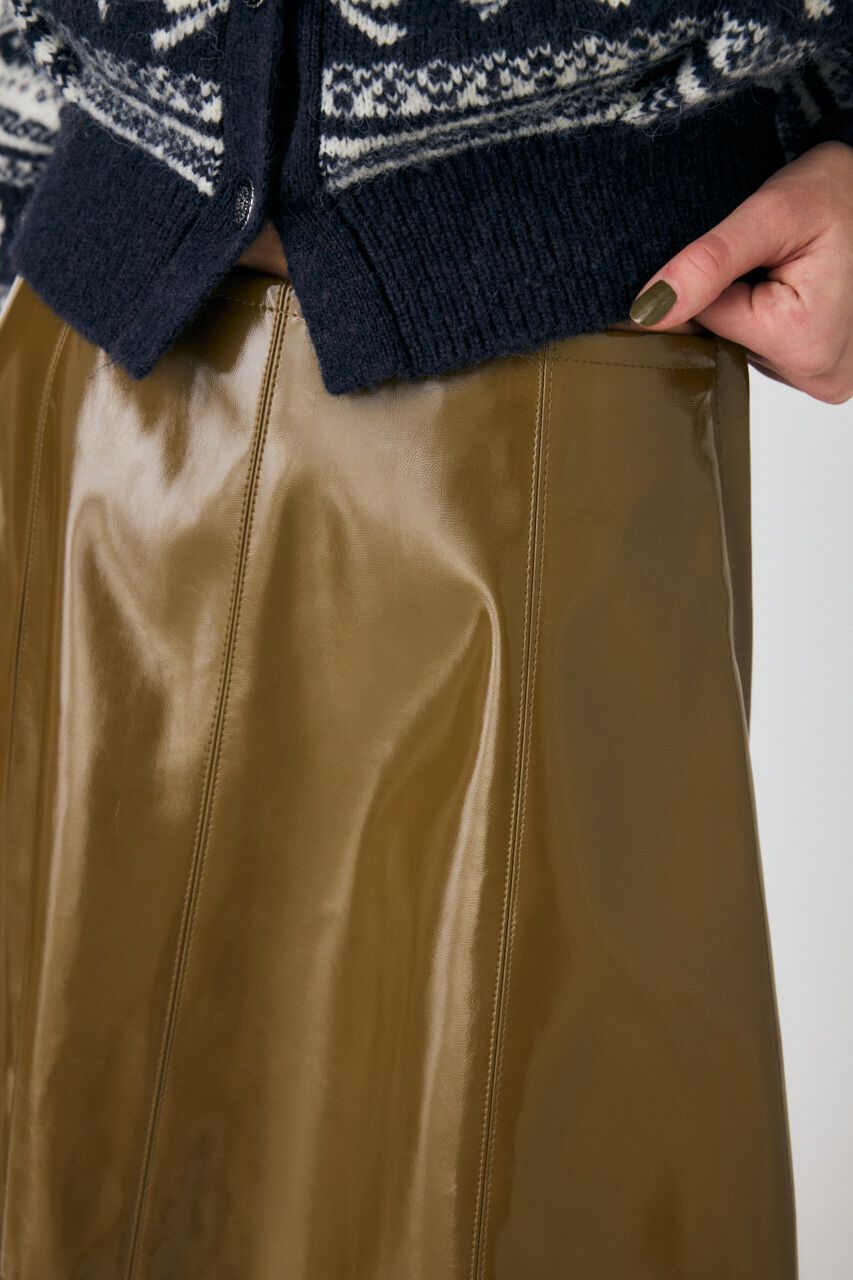 MOUSSY「F/LEATHER フレアスカート」|スカート|