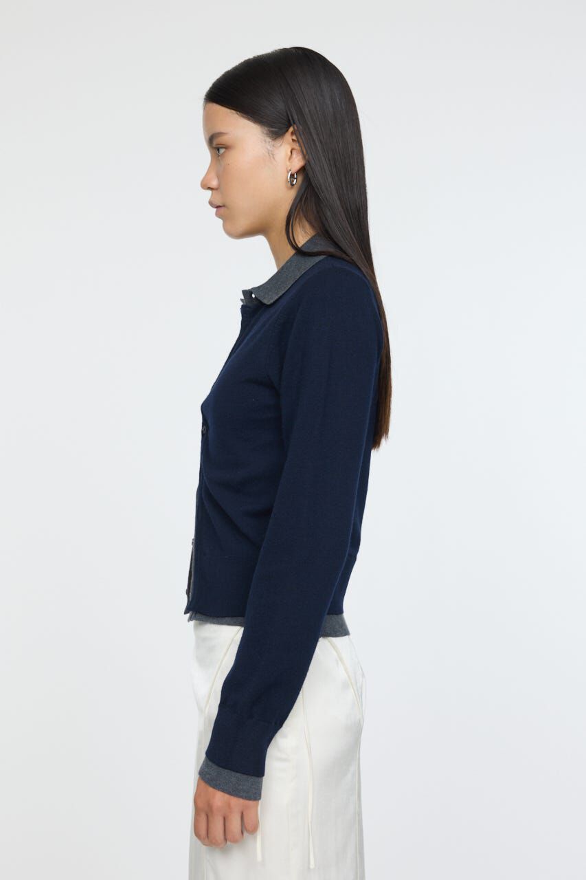 MOUSSY「DOUBLE LAYERED ニットシャツ」|シャツ・ブラウス|