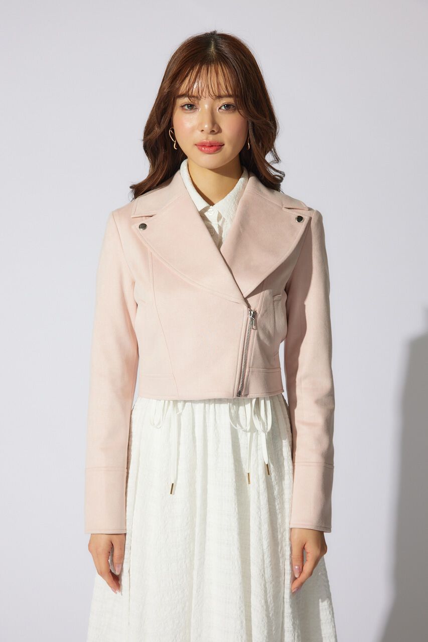 rienda「フェイクスエードライダースジャケット」|その他|