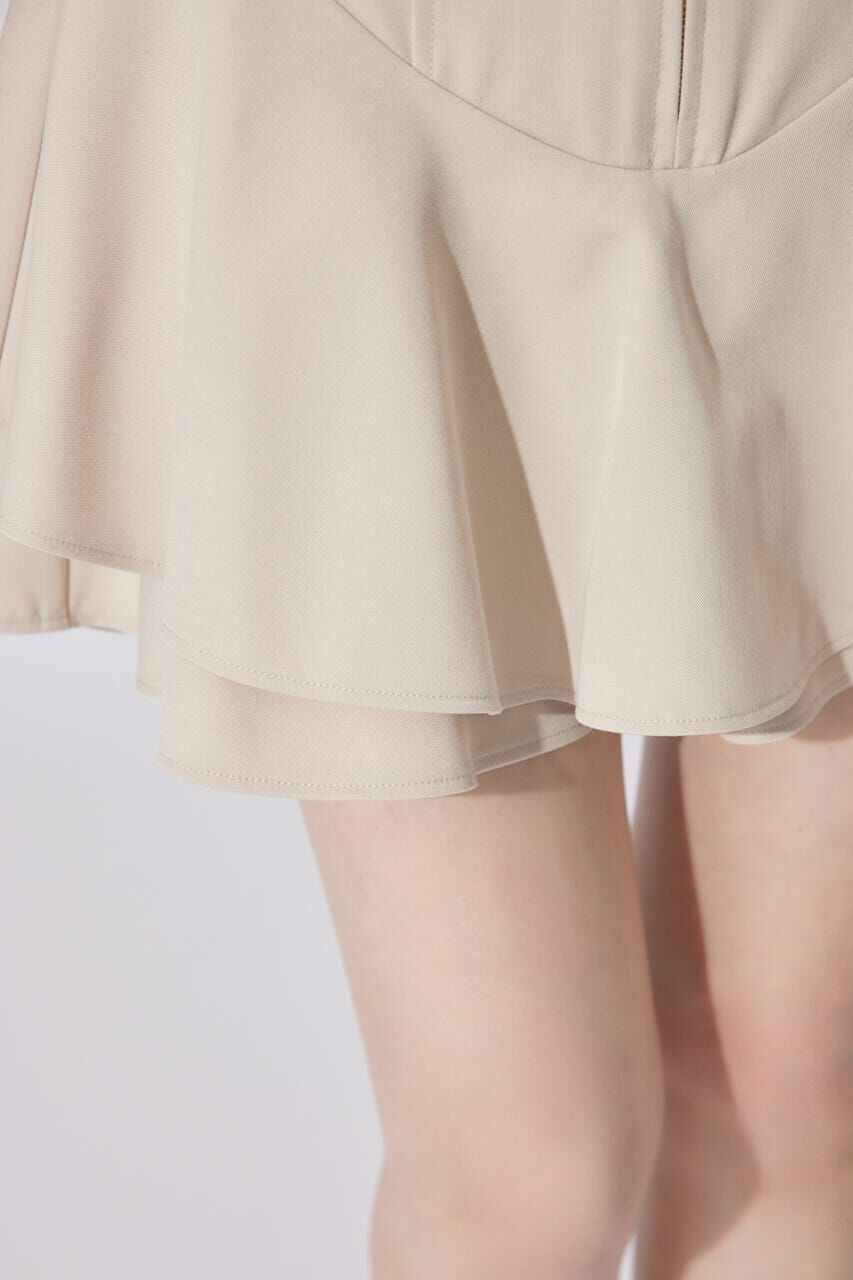 rienda「レイヤードヘムコルセットスコートショートパンツ」|その他|