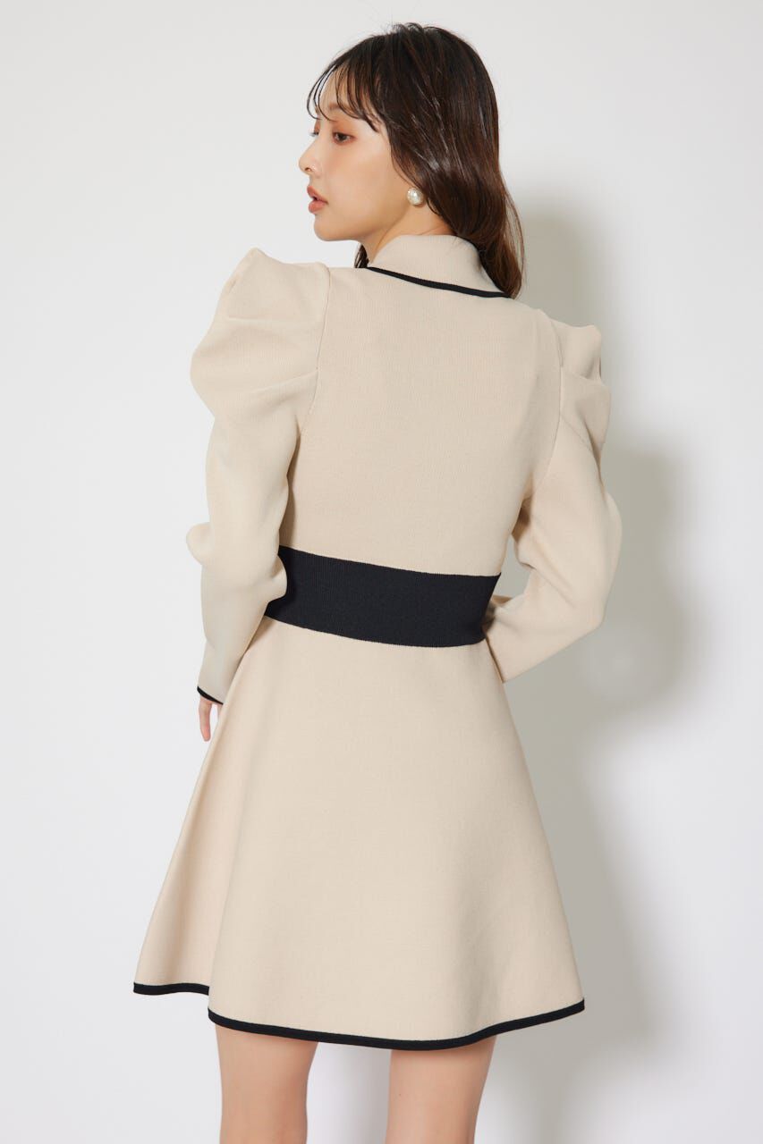 rienda「テーラードカラーミニフレアニットワンピース」|ワンピース|