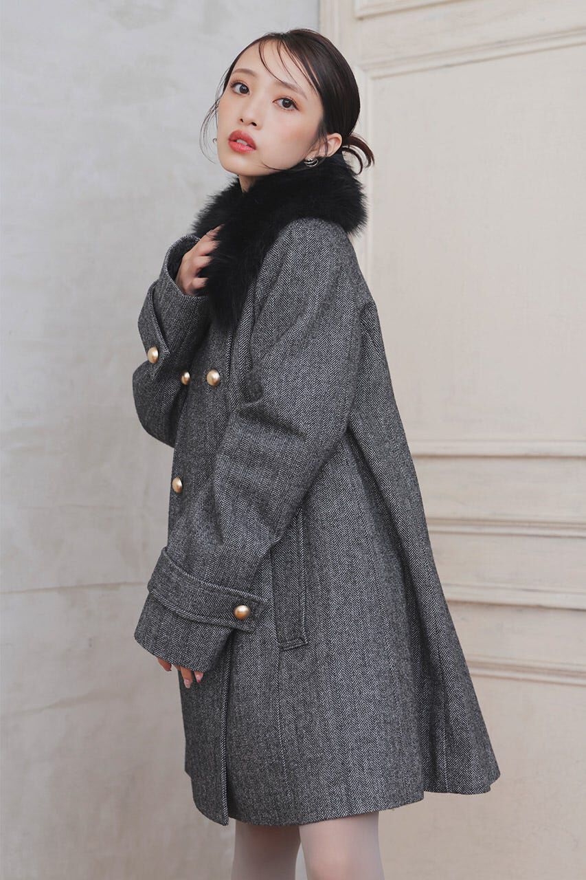 rienda「Aラインステンカラーコート」|その他|