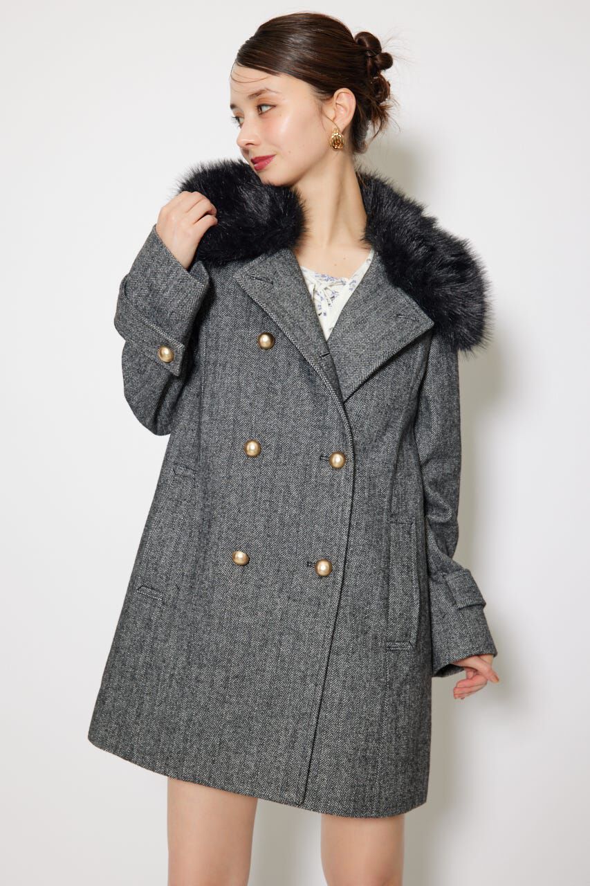 rienda「Aラインステンカラーコート」|その他|