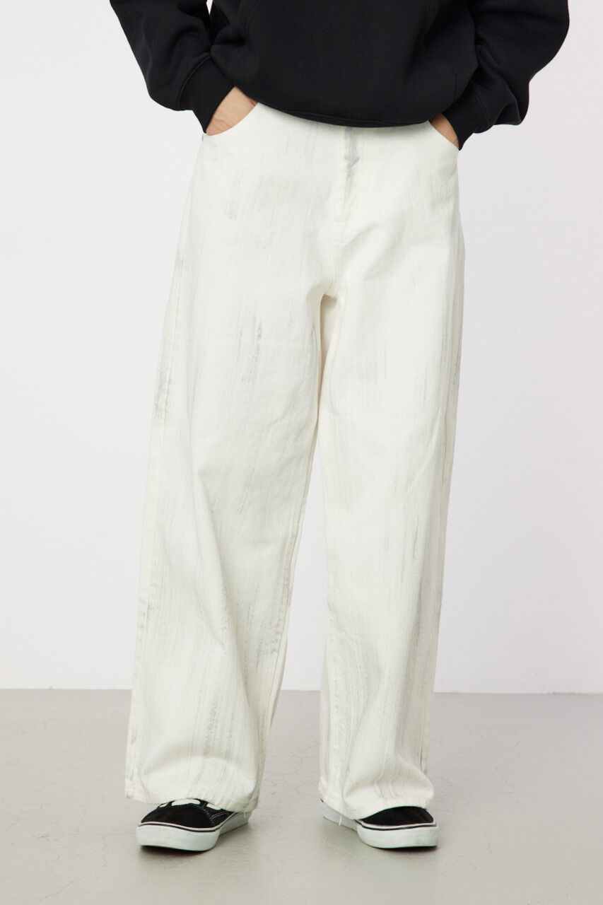 RODEO CROWNS「foiled デニムパンツ」|デニム|WHT