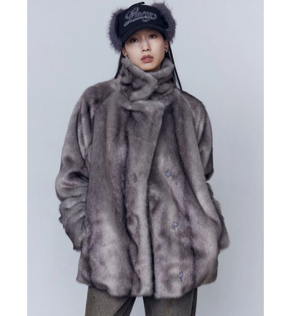 EMODA「ミディフェイクファーコート」|ダウン|