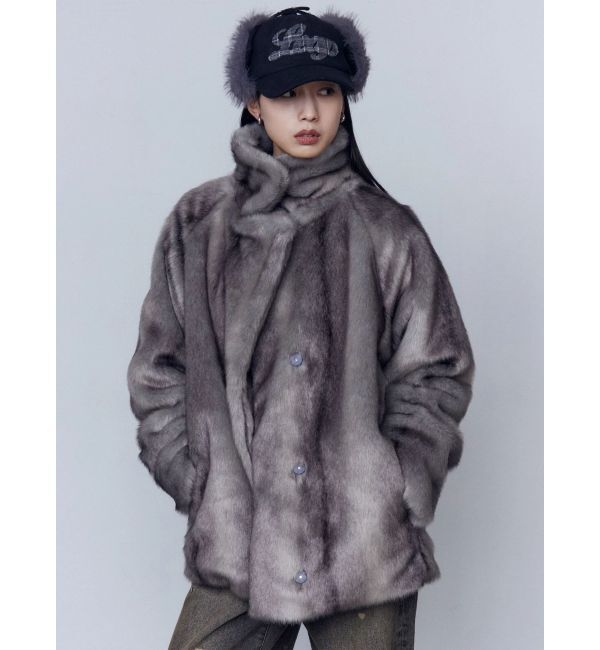 EMODA「ミディフェイクファーコート」|ダウン|