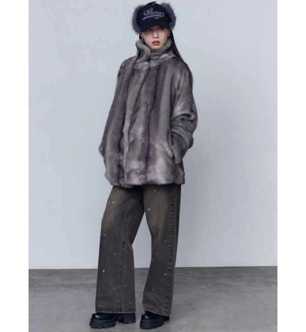 EMODA「ミディフェイクファーコート」|ダウン|