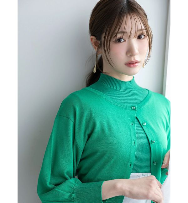 MERCURYDUO「2WAYシアーコンパクトカーディガン」|カーディガン|