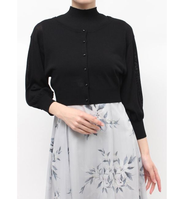 MERCURYDUO「2WAYシアーコンパクトカーディガン」|カーディガン|ブラック