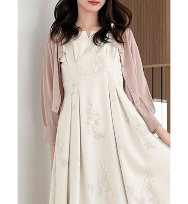 MERCURYDUO「2WAYシアーコンパクトカーディガン」|カーディガン|ベビーピンク