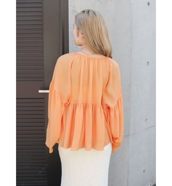 Ungrid「【ルミネ・RC限定】ギャザーボリュームショートブラウス」|シャツ・ブラウス|
