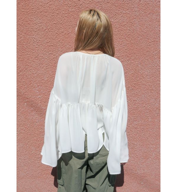 Ungrid「【ルミネ・RC限定】ギャザーボリュームショートブラウス」|シャツ・ブラウス|