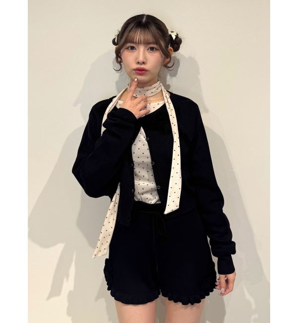 jouetie「ローズモチーフコンパクトニット【セットアップ対応】」|ニット・セーター|