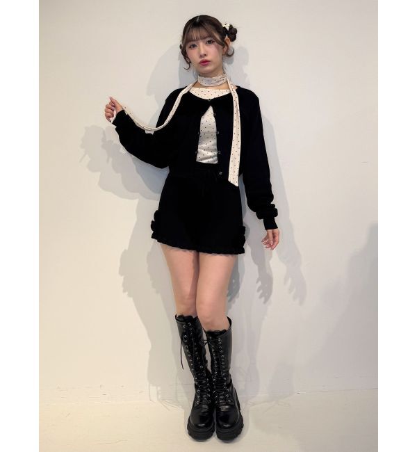 jouetie「ローズモチーフコンパクトニット【セットアップ対応】」|ニット・セーター|