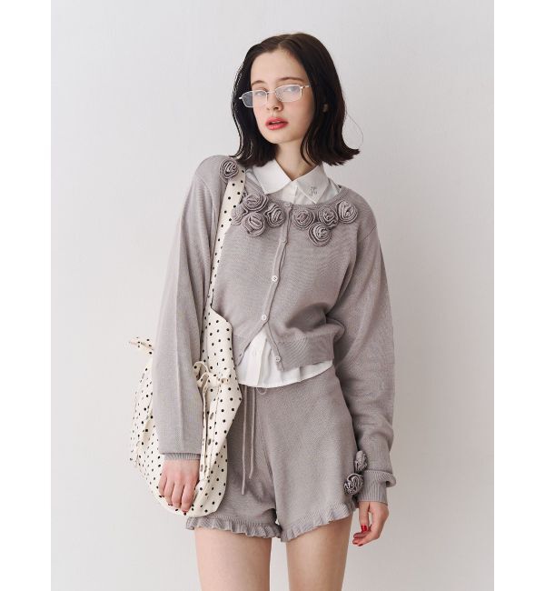 jouetie「ローズモチーフコンパクトニット【セットアップ対応】」|ニット・セーター|