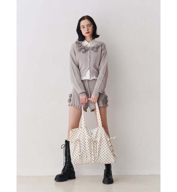 jouetie「ローズモチーフコンパクトニット【セットアップ対応】」|ニット・セーター|