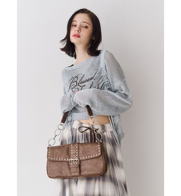 jouetie「シアーギャザーロゴニット」|ニット・セーター|