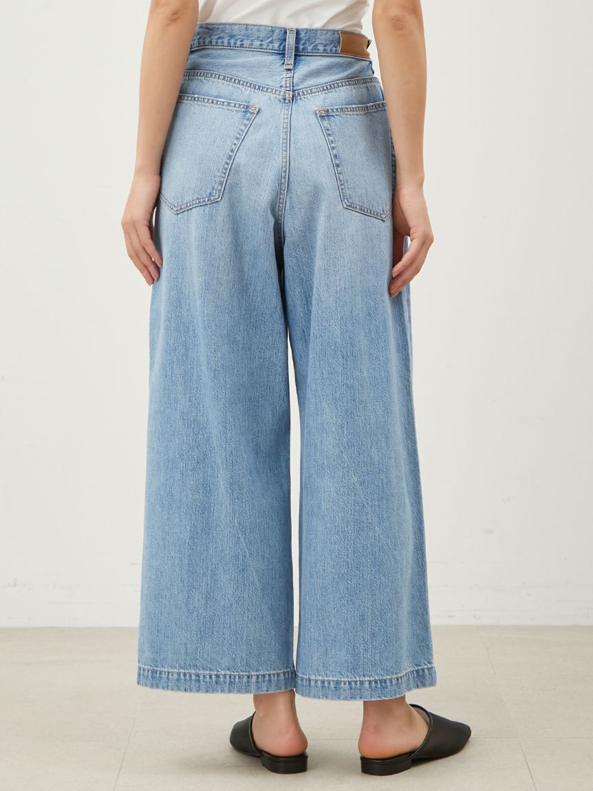 Mila Owen「【WEB限定00サイズ】ルーズフィットタックバギーデニムパンツ」|デニム|