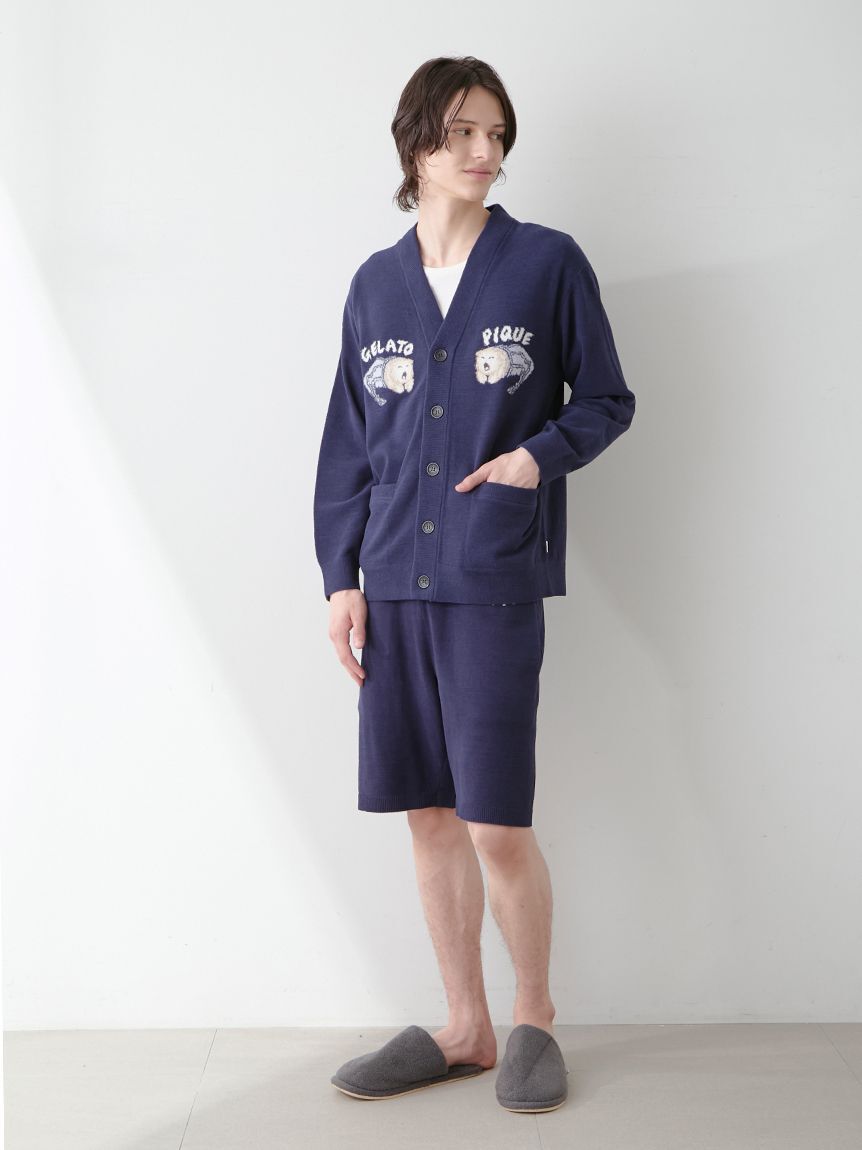 GELATO PIQUE HOMME「【HOMME】sleeping cat ジャガードカーディガン」|カーディガン|