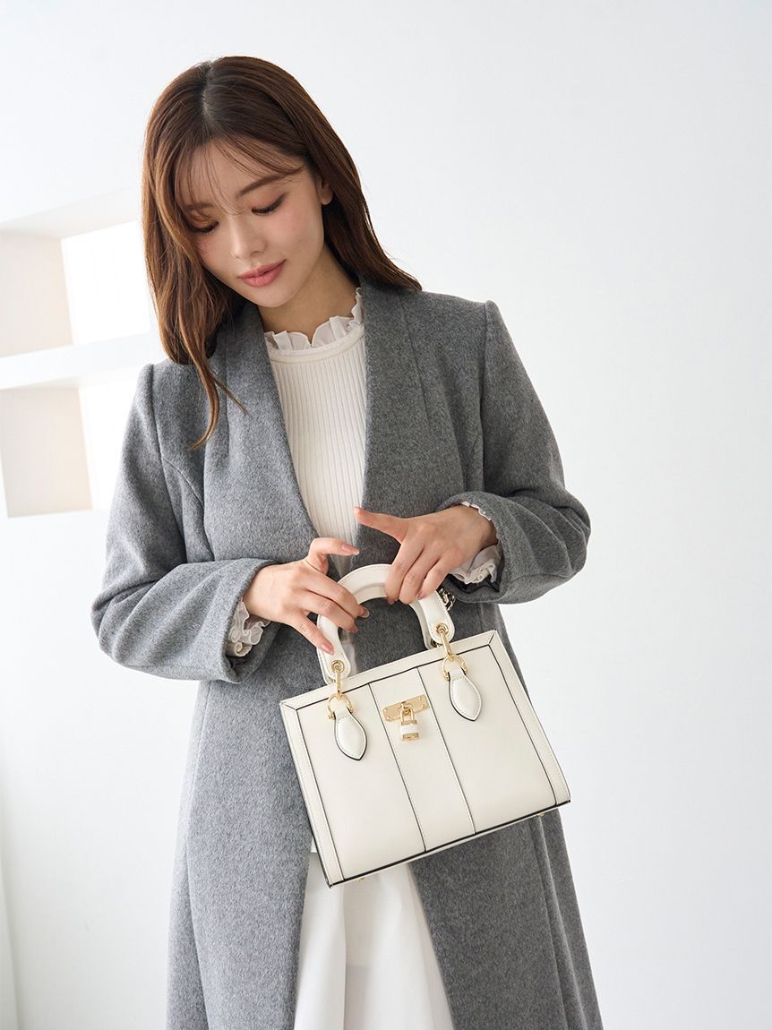 SNIDEL「スクエアパッドロックバッグ」|ハンドバッグ|