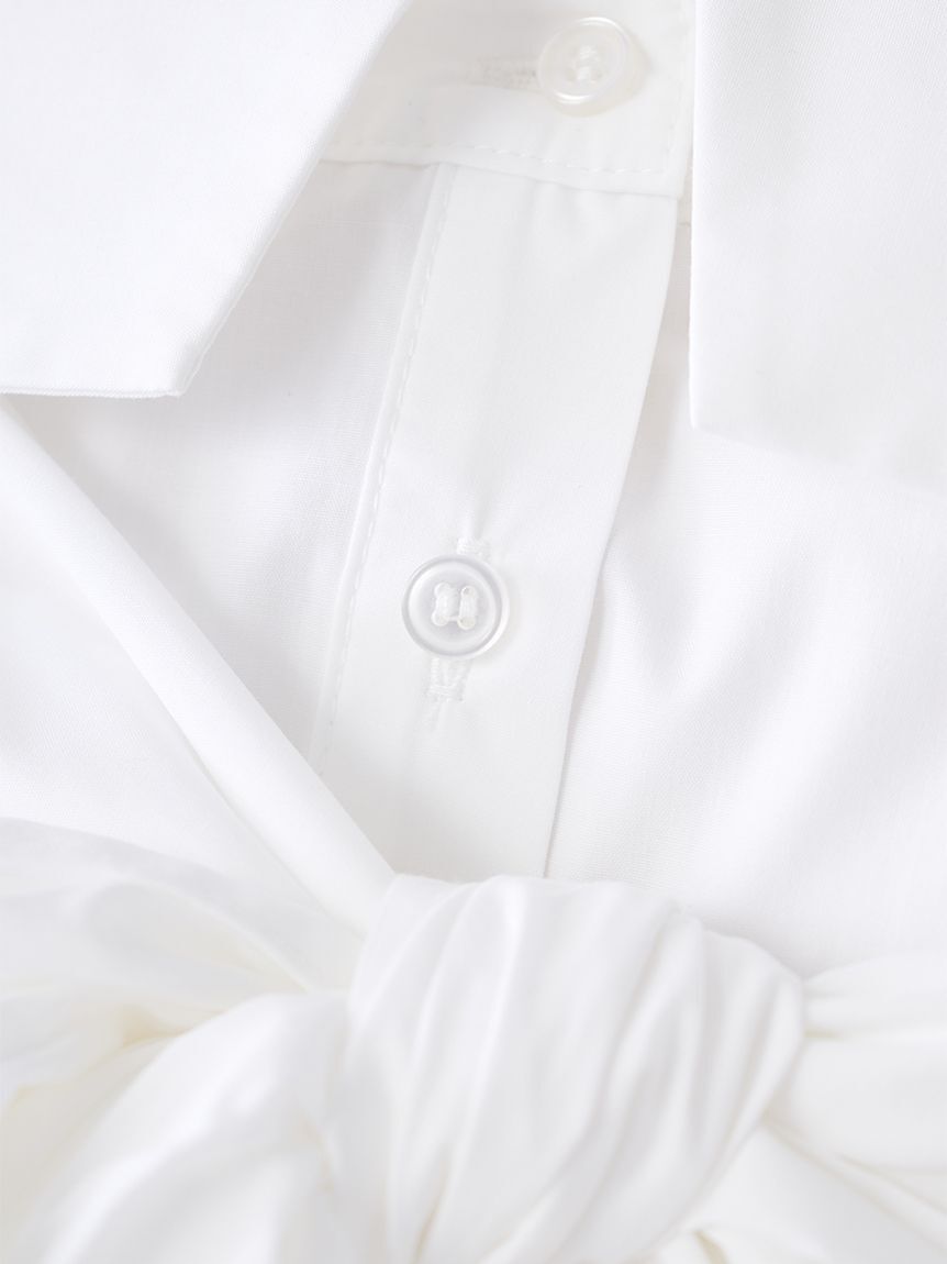 SNIDEL「デザインシャツレイヤードニットトップス」|ニット・セーター|