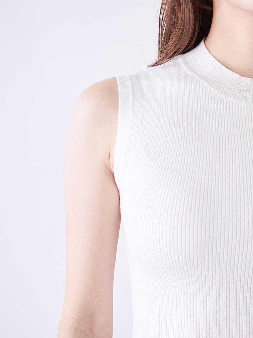 SNIDEL「デザインシャツレイヤードニットトップス」|ニット・セーター|