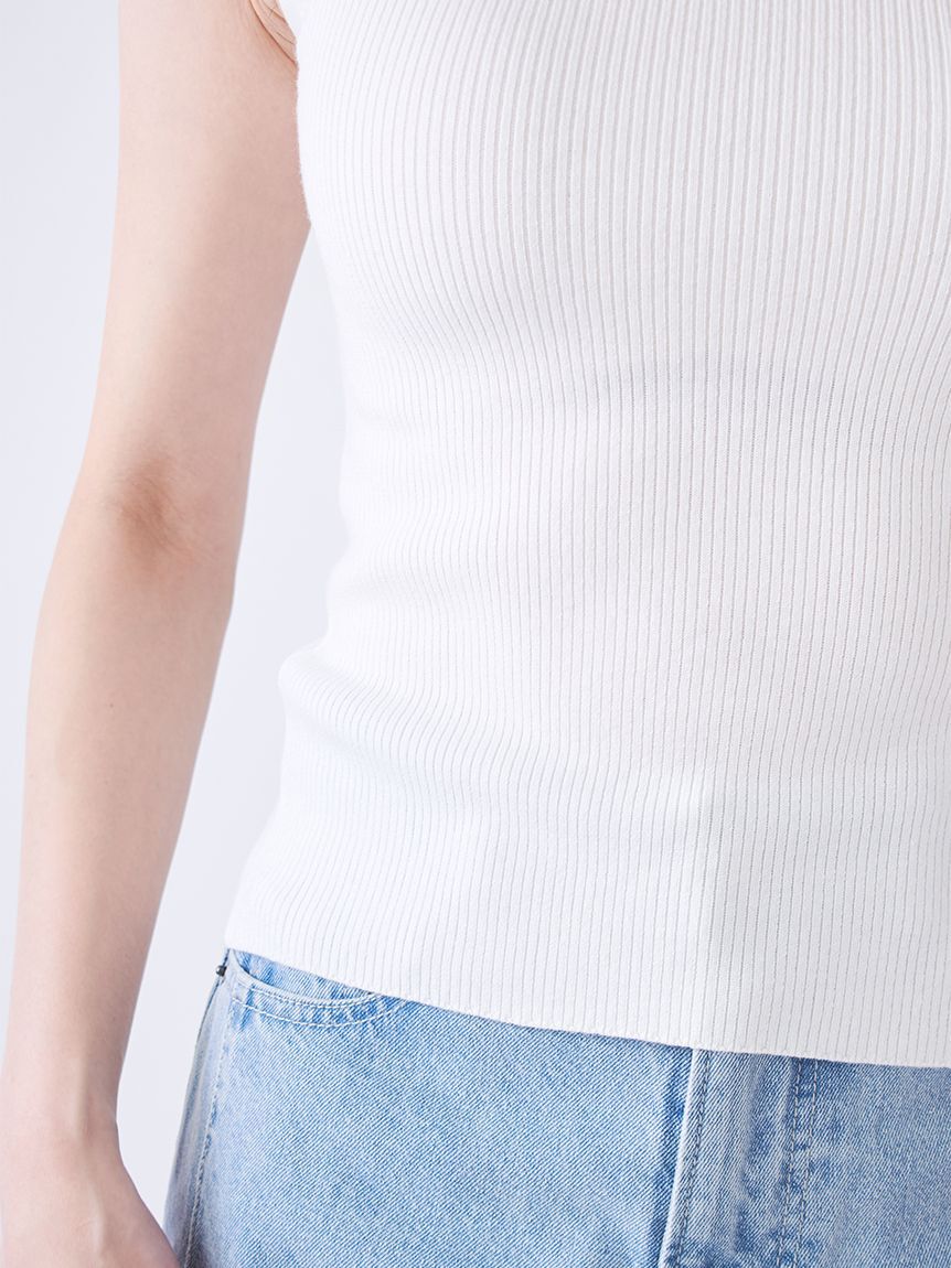 SNIDEL「デザインシャツレイヤードニットトップス」|ニット・セーター|