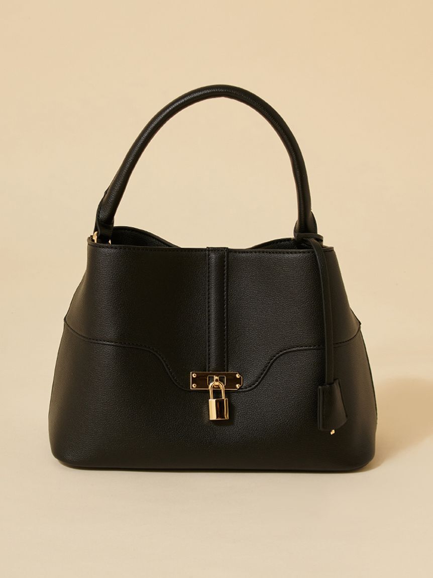 SNIDEL「パッドロックバッグ」|ハンドバッグ|BLK