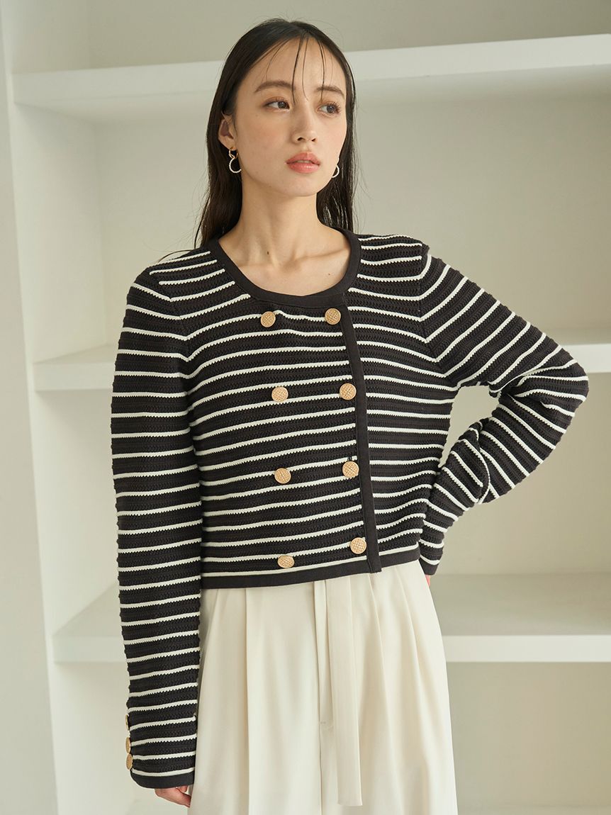 SNIDEL「クロシェライクカーディガン」|カーディガン|