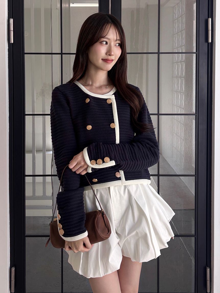 SNIDEL「クロシェライクカーディガン」|カーディガン|NVY