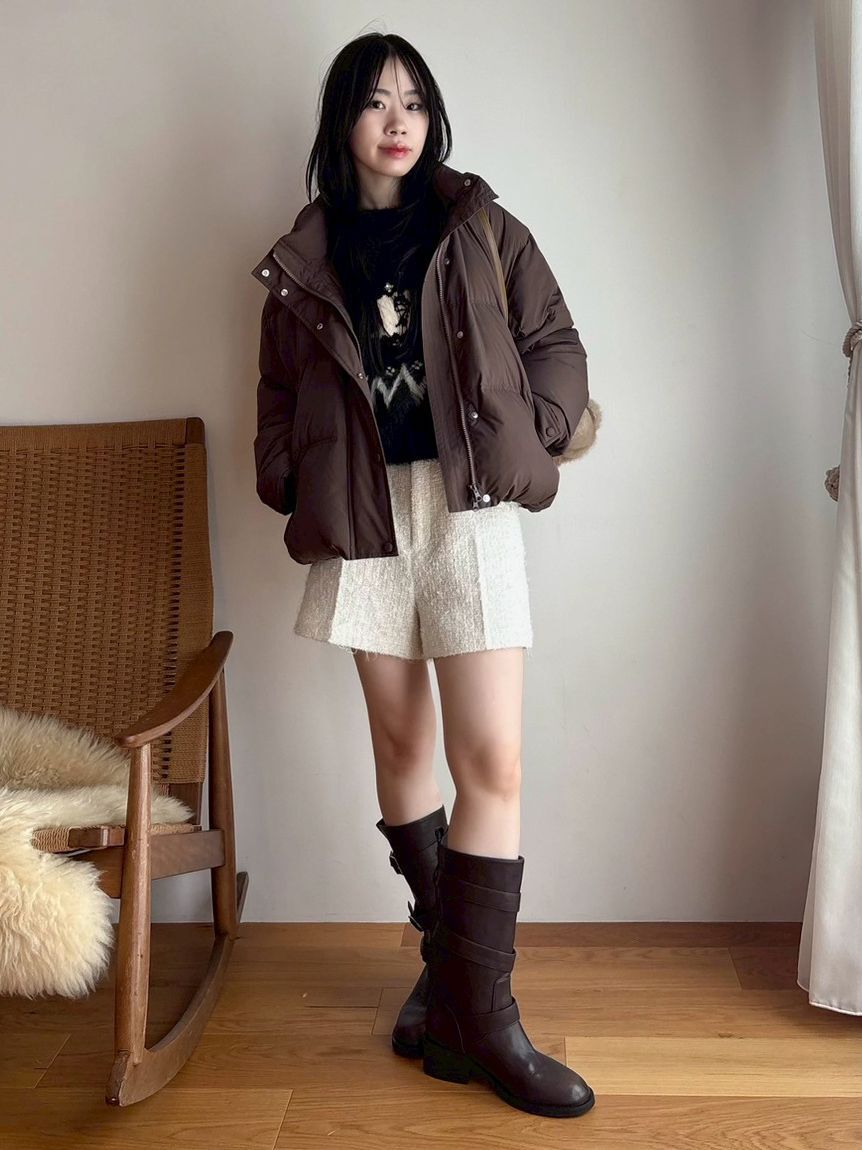 LILY BROWN「【WEB限定カラー】recycleリボンダウン」|ダウン|