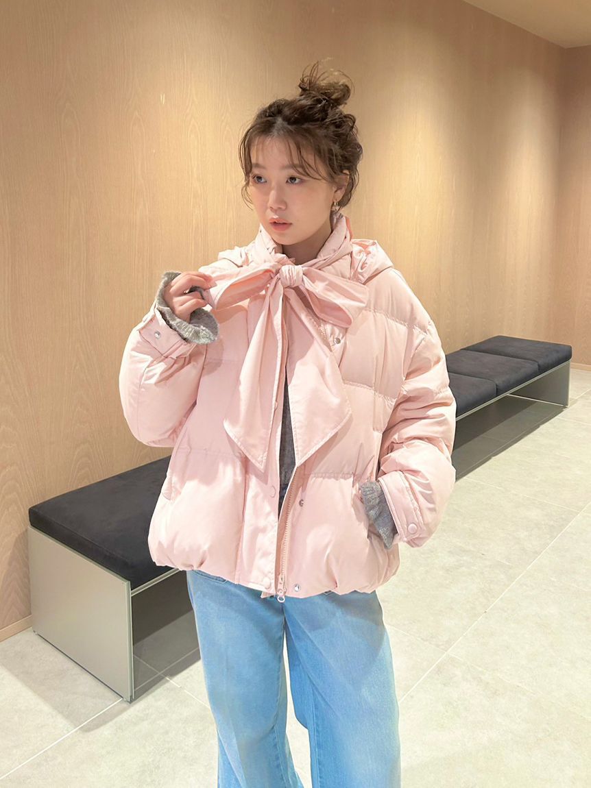 LILY BROWN「【WEB限定カラー】recycleリボンダウン」|ダウン|