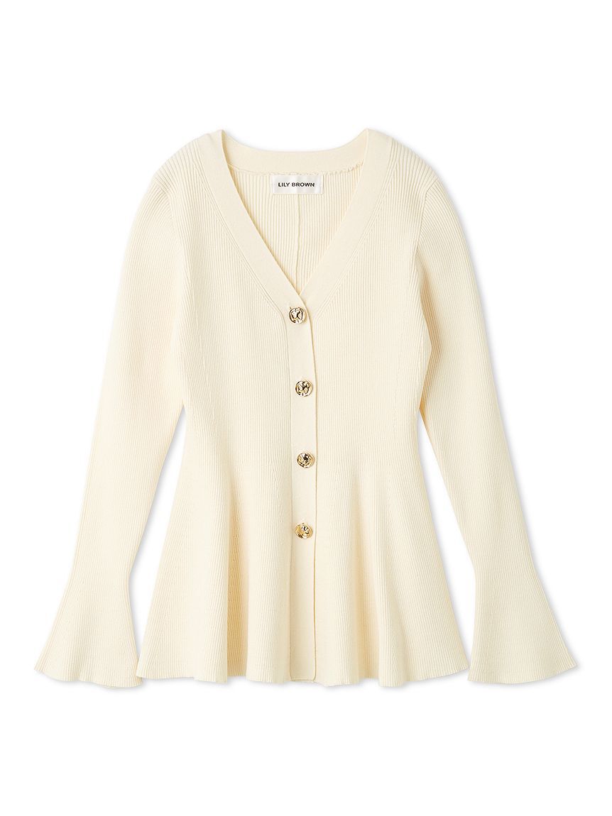 LILY BROWN「ペプラムニットカーディガン」|カーディガン|